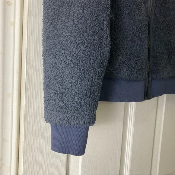 Patagonia Worn Wear Los Gatos Thick Fleece Blue Bomber Jacket Women's Small - Picture 4 of 16